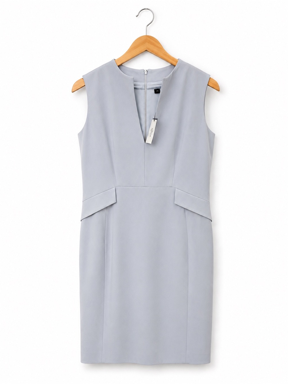 Karen Millen Curve Structured Crepe High Neck Tailored Midi Pencil Dress NWT 20